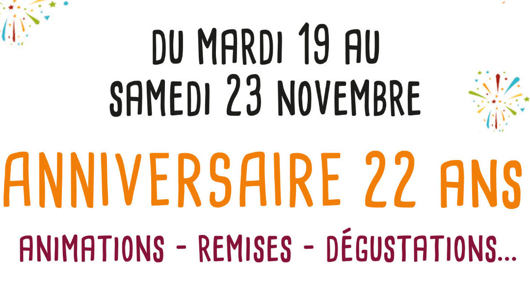 Le programme de la semaine anniversaire !